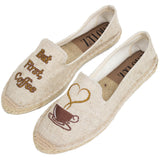 "But First, Coffee" Espadrilles